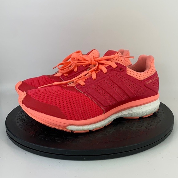 Adidas Supernova Glide Boost 8 Red Athletic Running Shoes AF6558 Women's Size 6 - Picture 1 of 11